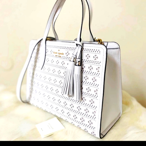 Kate Spade White Medium Purse(purchased from Kate Spade w/o tags) - Picture 2 of 7